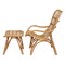 Baxton Studio Earvin Modern Bohemian Natural Brown Rattan 2Piece Armchair and Footstool Set 224-12707-12708-ZORO - alternate 8